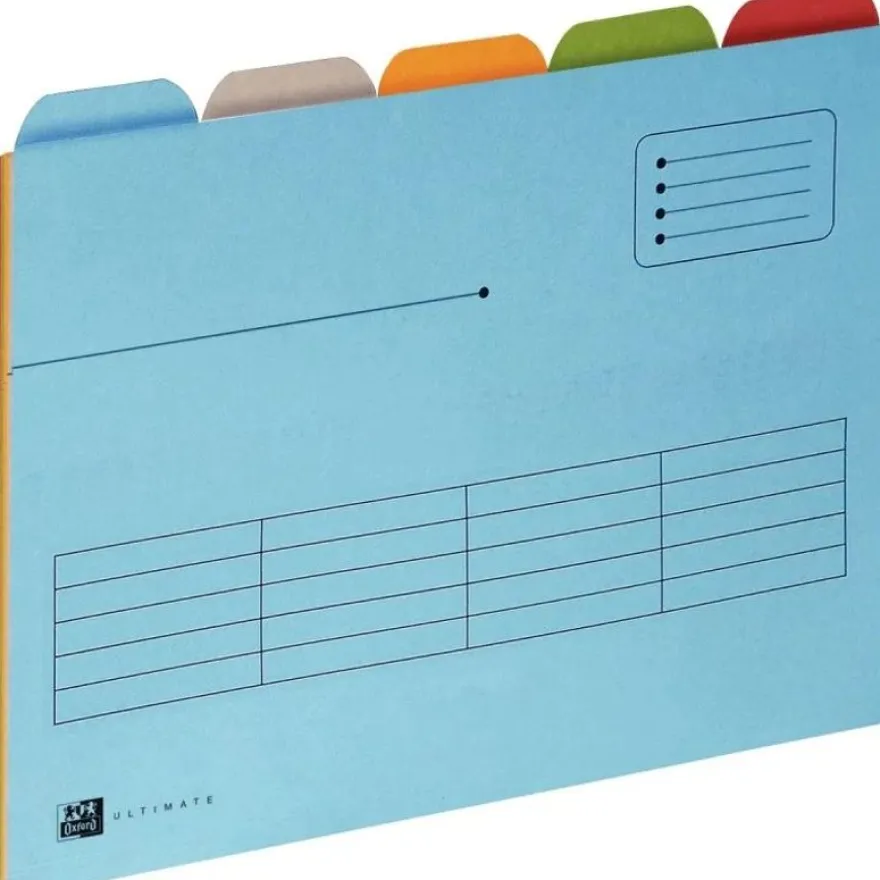 Oxford - 25 Chemises à onglets pour tiroirs - kraft - coloris assortis