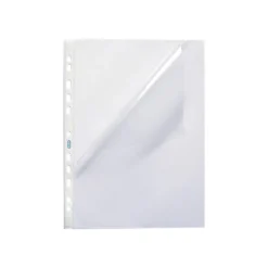 Oxford - 100 Pochettes perforées ouvertures en coin - A4 - lisse - pour 30 feuilles - 7/100
