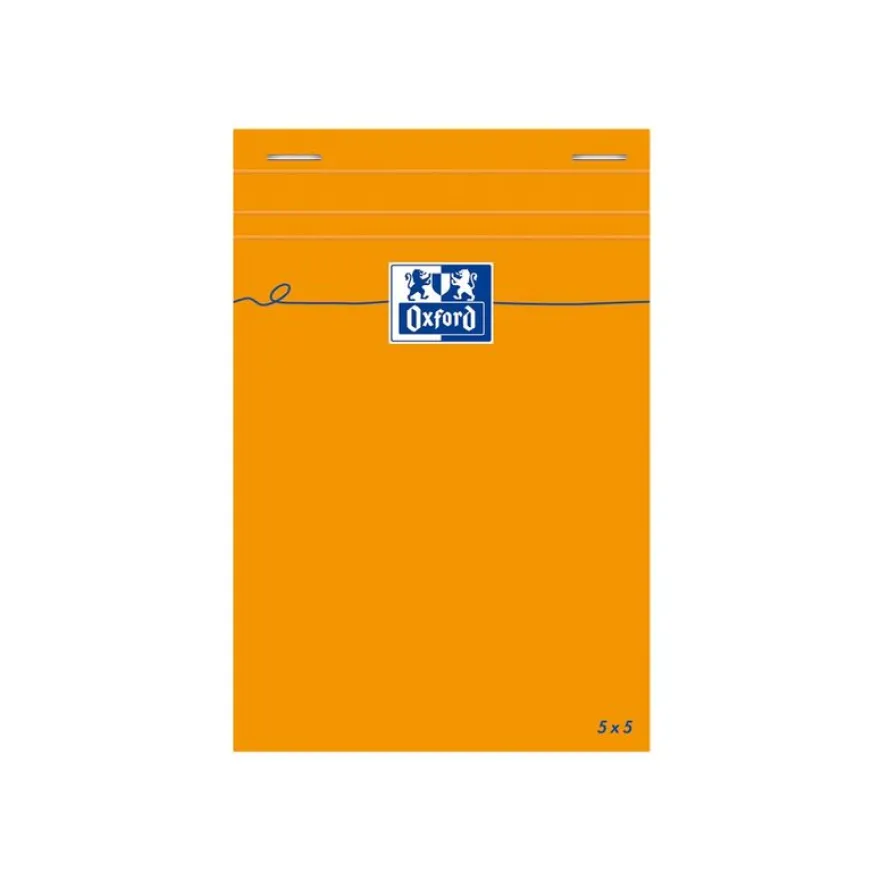 Oxford - Bloc notes - 10 x 15 cm - 160 pages - petits carreaux - 80G - orange