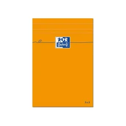 Oxford - Bloc notes - 11 x 17 cm - 160 pages - petits carreaux - 80G - orange