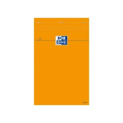 Oxford - Bloc notes - A4 + - 160 pages - ligné - 80G - perforé - orange