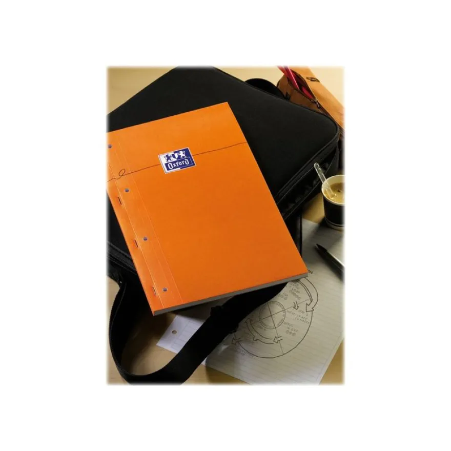 Oxford - Bloc notes - A4 + - 160 pages - petits carreaux - perforé