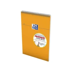 Oxford - Bloc notes - A4 + - 160 pages - petits carreaux - 80G - orange