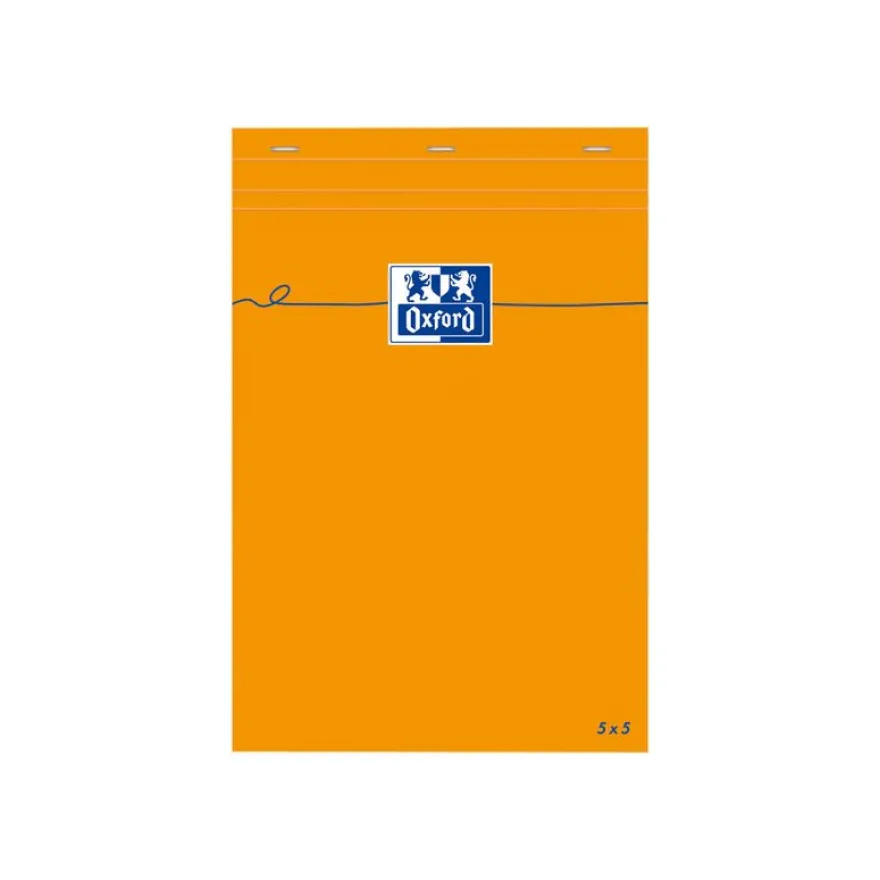 Oxford - Bloc notes - A5 - 160 pages - petits carreaux - 80G - agrafé