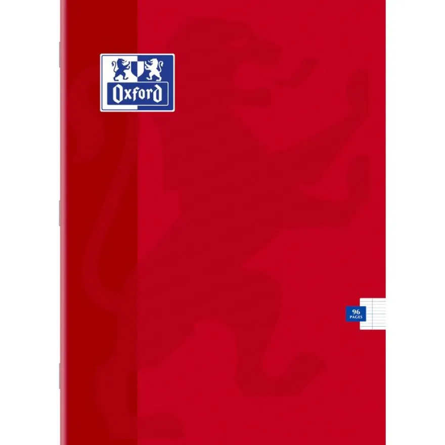 Oxford - Cahier A4 (21x29,7 cm) - 96 pages - grands carreaux (Seyes) - disponible dans différentes couleurs