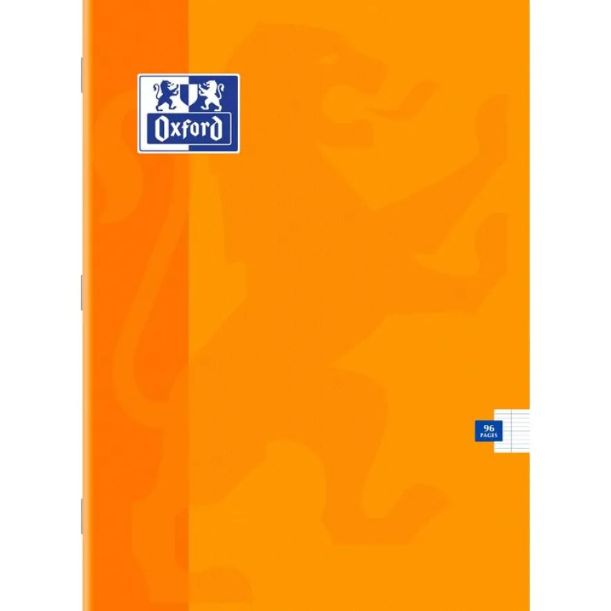 Oxford - Cahier A4 (21x29,7 cm) - 96 pages - grands carreaux (Seyes) - disponible dans différentes couleurs