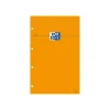 Oxford - Pack de 5 Blocs notes - A4 + - 160 pages - grands carreaux - perforés - orange