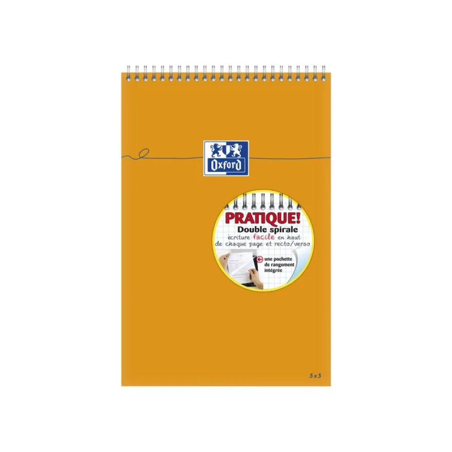 Oxford - Pack de 5 Blocs notes à spirale - A4 + - 160 pages