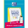 Oxford - Pack de 30 Fiches Bristol - A5 - petits carreaux - non perforé - Bords Jaunes