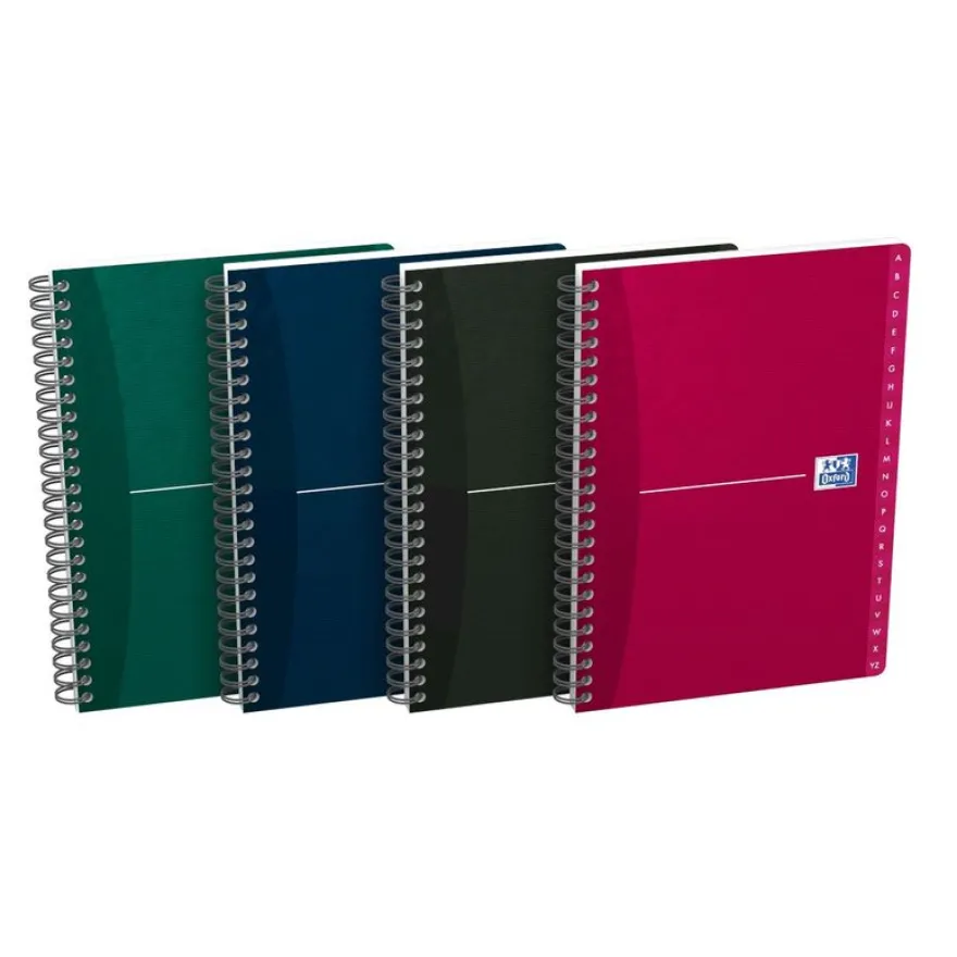 Oxford - Répertoire à spirale A5 - 180 pages - ligné - disponible dans différentes couleurs