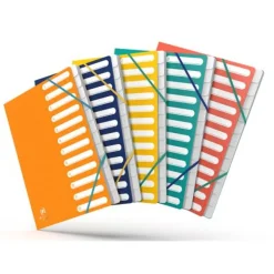 Oxford Bicolor Recyc+ - Trieur carte 12 positions - A4 - disponible dans différentes couleurs