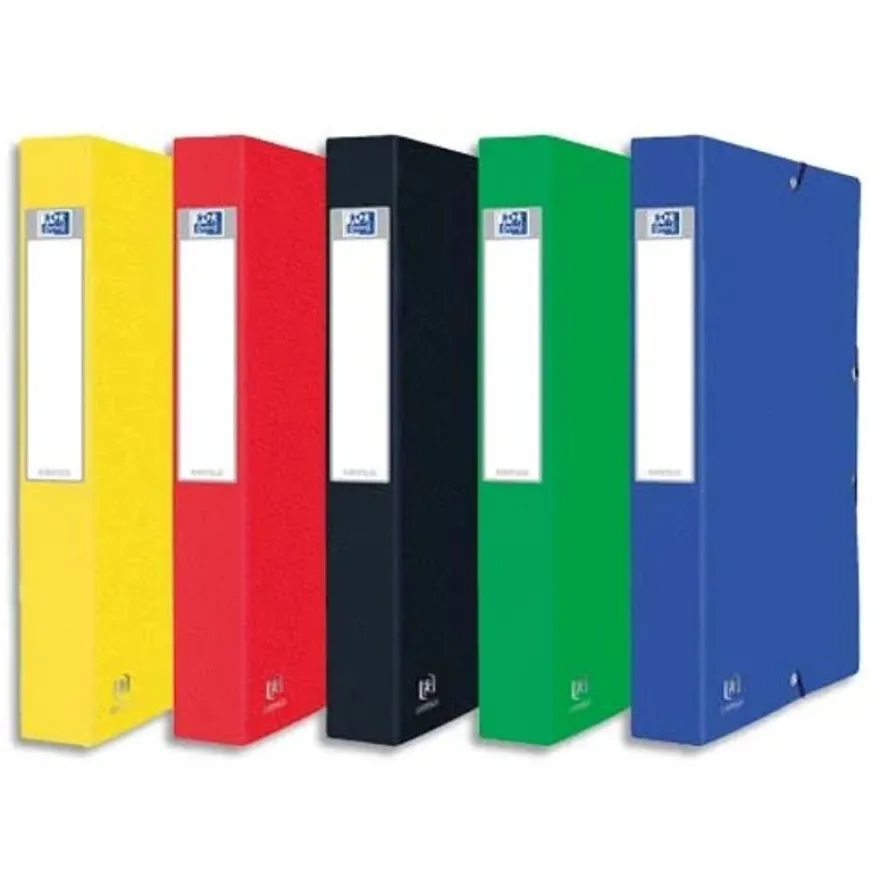 Oxford Boston - Boîte de classement carton - dos 40 mm - disponible dans différentes couleurs