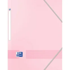 Oxford Color Life Pastel - Chemise à élastique 3 rabats - A4 - Carte rigide 300g/m² pelliculé - Disponible en différentes couleurs