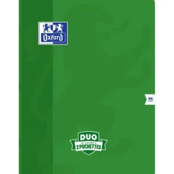 Oxford Duo - Cahier polypro 24 x 32 cm - 96 pages - grands carreaux (Seyes) - disponible dans différentes couleurs