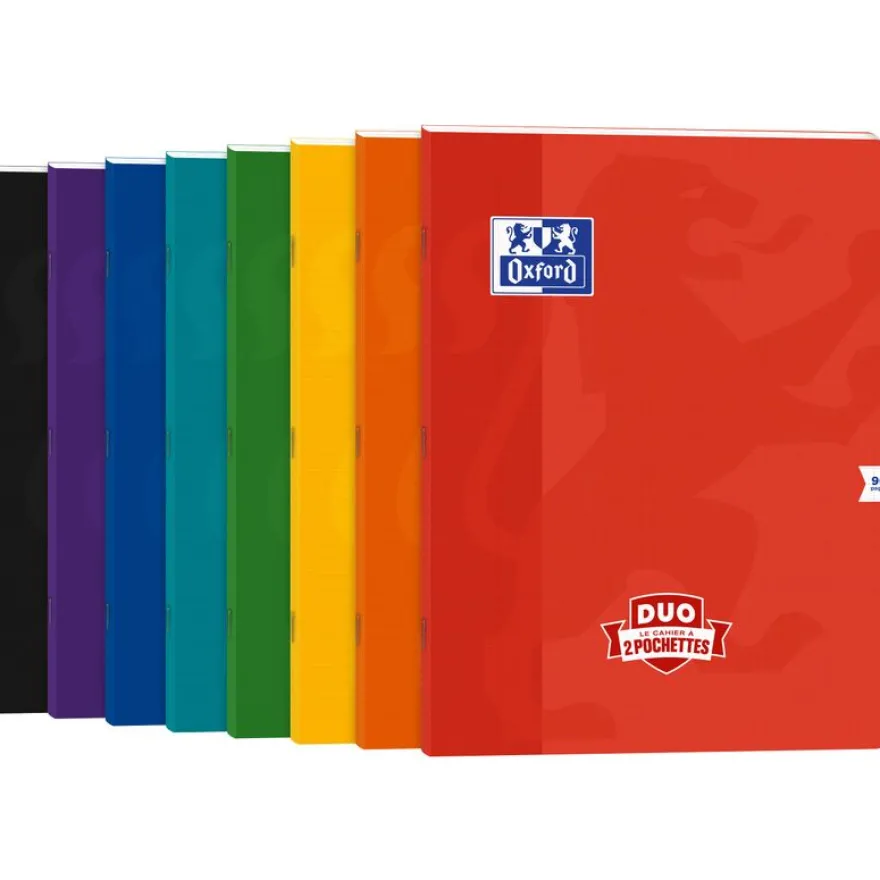 Oxford Duo - Cahier polypro 24 x 32 cm - 96 pages - grands carreaux (Seyes) - disponible dans différentes couleurs