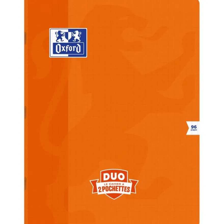 Oxford Duo - Cahier polypro 24 x 32 cm - 96 pages - grands carreaux (Seyes) - disponible dans différentes couleurs
