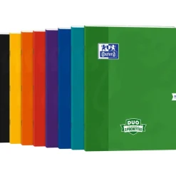 Oxford Duo - Cahier polypro 24 x 32 cm - 96 pages - grands carreaux (Seyes) - disponible dans différentes couleurs