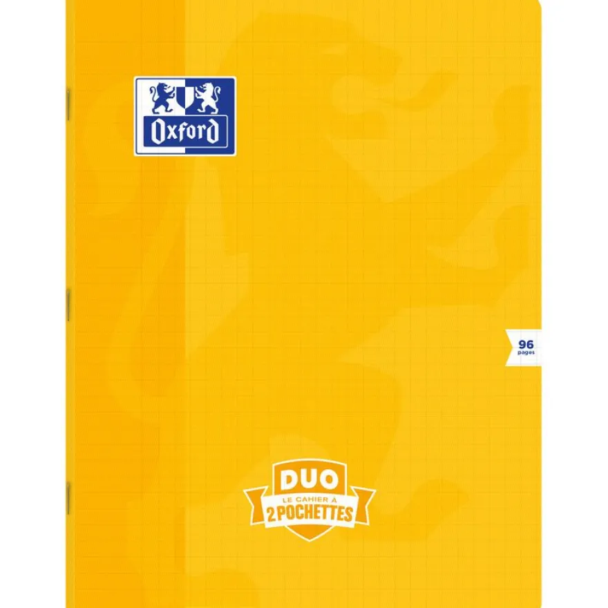 Oxford Duo - Cahier polypro 24 x 32 cm - 96 pages - grands carreaux (Seyes) - disponible dans différentes couleurs