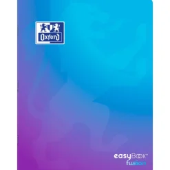 Oxford EasyBook Fusion – Cahier polypro – 24 × 32 cm – 96 pages – grands carreaux (Seyès) – bleu