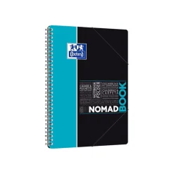 Oxford Etudiants - Cahier Nomadbook B5 (19 x 25 cm) avec pochettes 3 rabats - 160 pages - petits carreaux (5x5 mm) - double spirale - disponible dans différentes couleurs