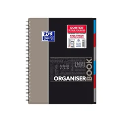 Oxford Etudiants - Cahier trieur Organiserbook A4+ (24 x 29,7 cm) - 160 pages - petits carreaux (5x5 mm) - disponible dans différentes couleurs