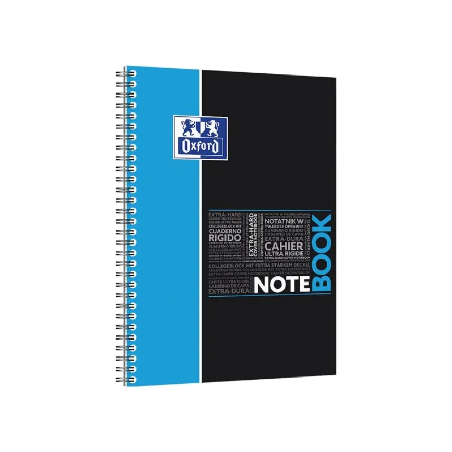 Oxford Etudiants - Cahier Notebook B5 (19 x 25 cm) - 160 pages - petits carreaux (5x5 mm) - double spirale - disponible dans différentes couleurs