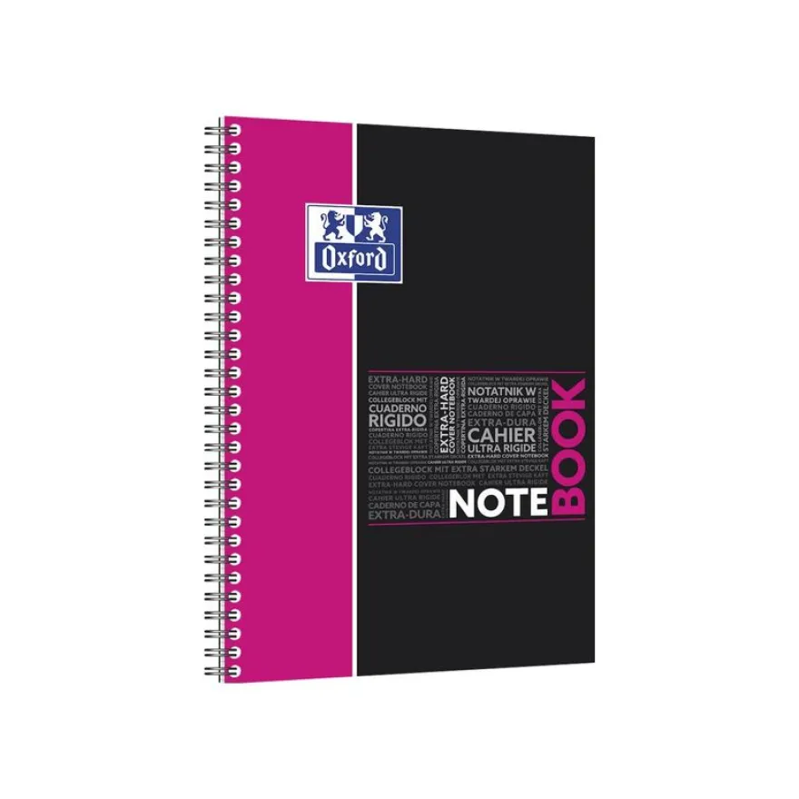 Oxford Etudiants - Cahier Notebook B5 (19 x 25 cm) - 160 pages - petits carreaux (5x5 mm) - double spirale - disponible dans différentes couleurs