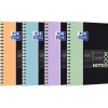 Oxford etudiants - Cahier Notebook 185x250 - 160 pages - Grands carreaux (seyes) - Double spirale - Disponible dans différentes couleurs pastel
