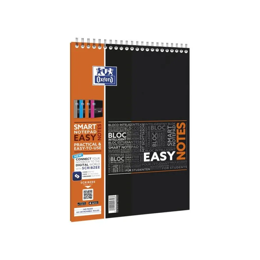 Oxford Etudiants Easynotes - Bloc notes A4+ (24 x 29,7 cm) - 160 pages - ligné - disponible dans différentes couleurs