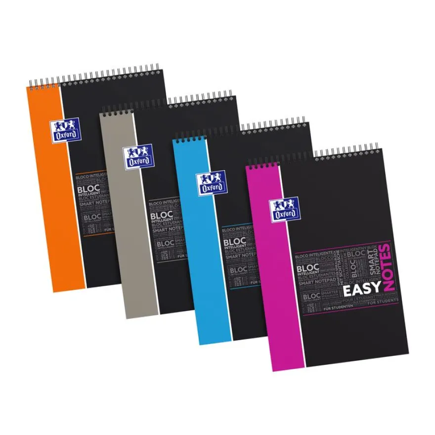 Oxford Etudiants Easynotes - Bloc notes A4+ (24 x 29,7 cm) - 160 pages - petits carreaux (5x5 mm) - disponible dans différentes couleurs