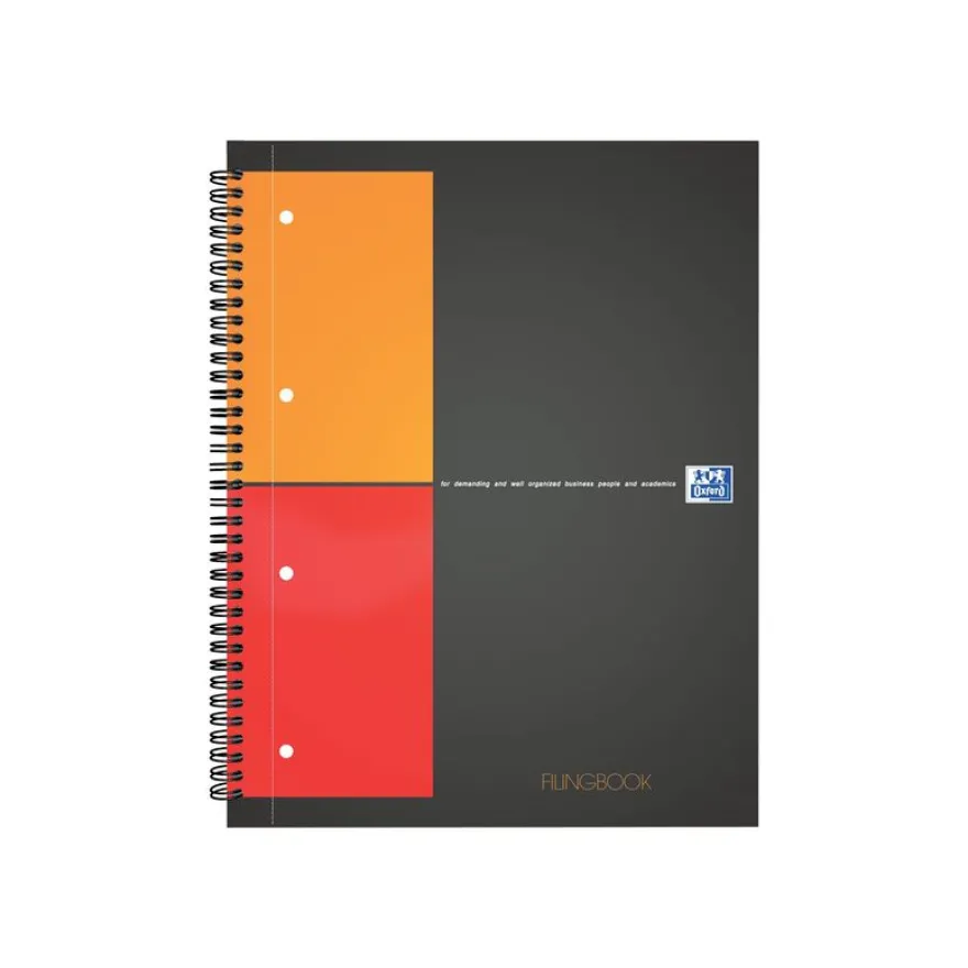 Oxford Filingbook - Cahier A4+ - 200 pages - petits carreaux (5x5 mm)