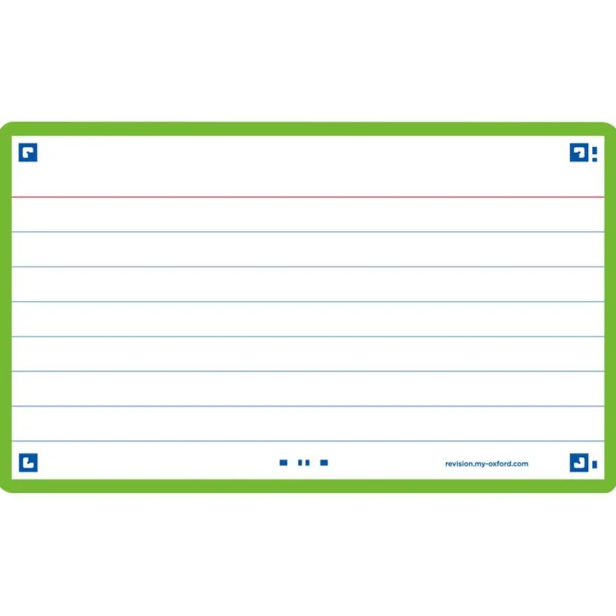 Oxford FLASH 2.0 - Pack de 32 cartes - A7 - ligné - 4 couleurs disponibles selon stock du magasin