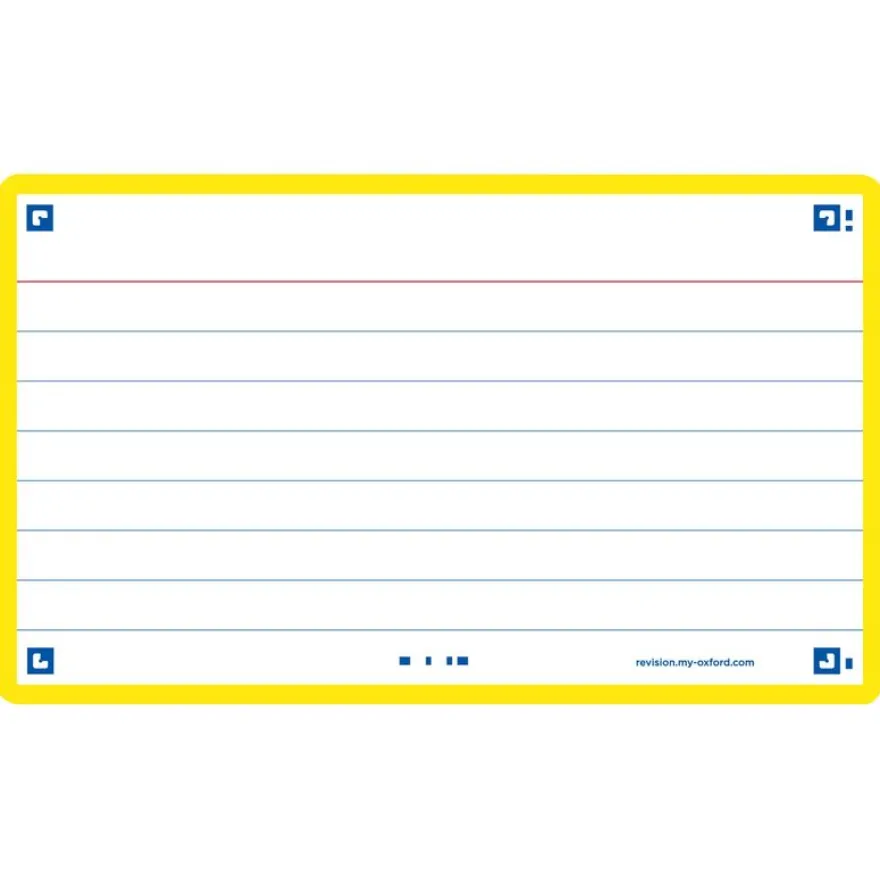 Oxford FLASH 2.0 - Pack de 32 cartes - A7 - ligné - 4 couleurs disponibles selon stock du magasin