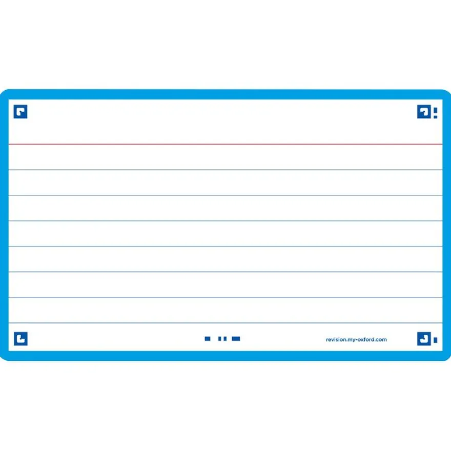 Oxford FLASH 2.0 - Pack de 32 cartes - A7 - ligné - 4 couleurs disponibles selon stock du magasin