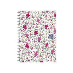 Oxford Floral - Carnet de notes à spirale - A5 - 120 pages - ligné