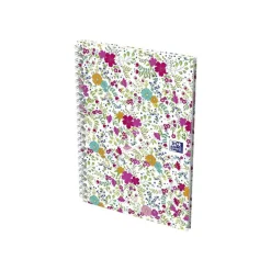 Oxford Floral - Carnet de notes à spirale - A5 - 120 pages - ligné