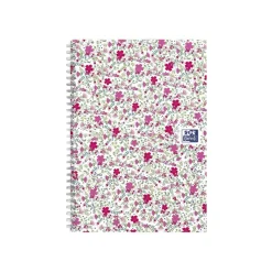 Oxford Floral - Carnet de notes à spirale - B5 - 120 pages - ligné