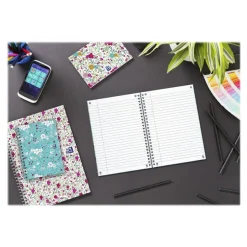 Oxford Floral - Carnet de notes à spirale - A6 - 100 pages - petits carreaux