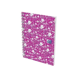 Oxford Floral - Carnet de notes à spirale - A6 - 100 pages - petits carreaux