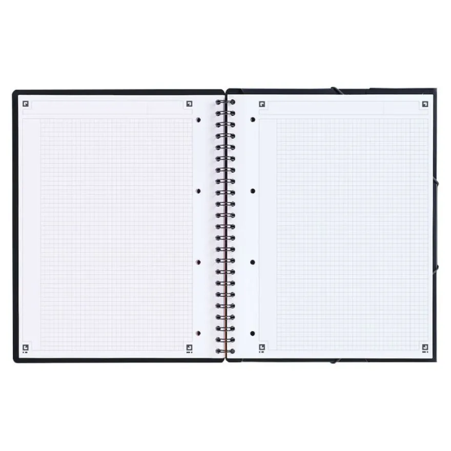 Oxford Meetingbook - Cahier à spirale A4 (21x29,7 cm) - 160 pages - petis carreaux (5x5 mm)
