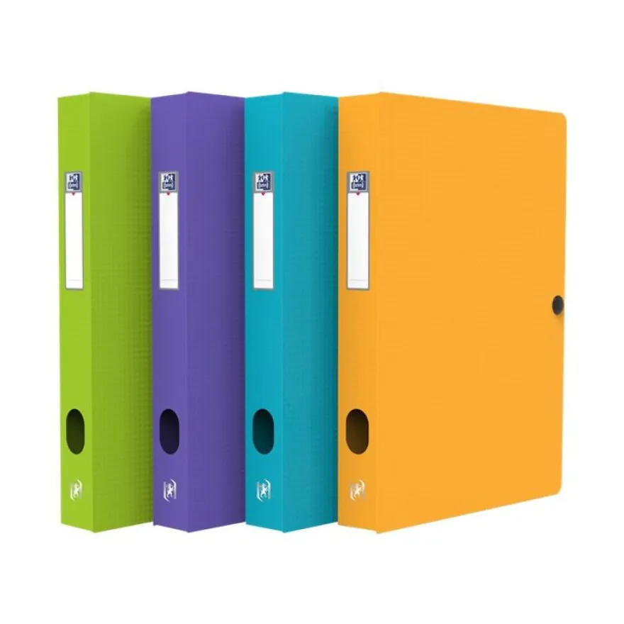 Oxford Memphis - Boîte de classement plastique - dos 40 mm - disponible dans différentes couleurs pastels