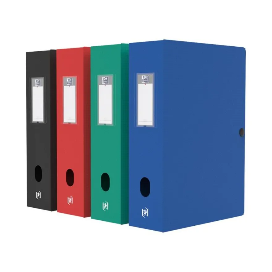 Oxford Memphis - Boîte de classement plastique - dos 80 mm - disponible dans différentes couleurs