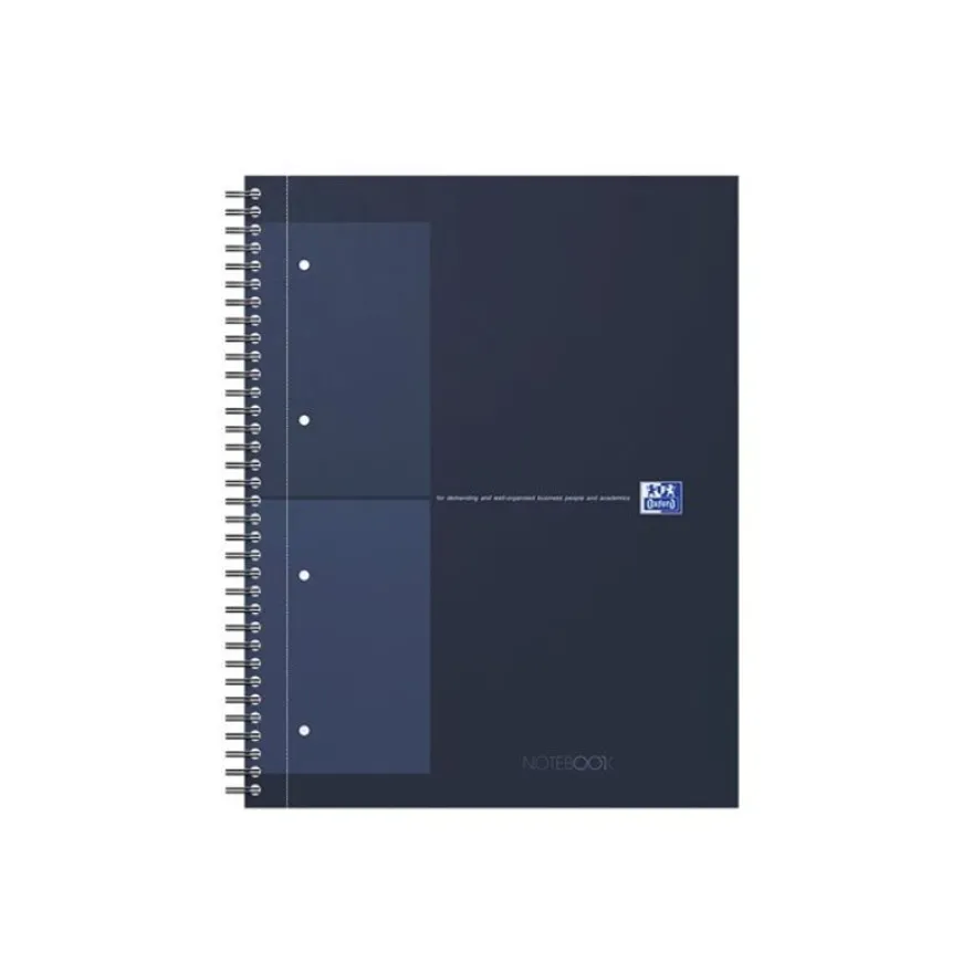 Oxford Notebook - Cahier à reliure intégrale - reliure à anneaux métalliques - A4+ - 80 feuilles / 160 pages - petits carreaux (5x5 mm) couleurs assorties