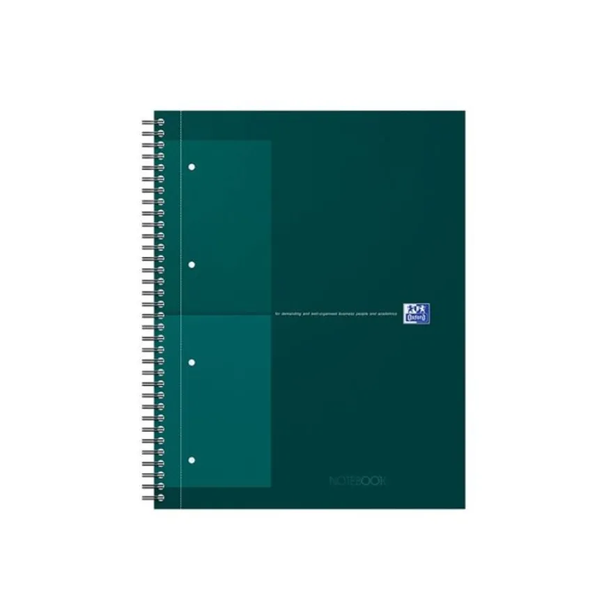 Oxford Notebook - Cahier à reliure intégrale - reliure à anneaux métalliques - A4+ - 80 feuilles / 160 pages - petits carreaux (5x5 mm) couleurs assorties