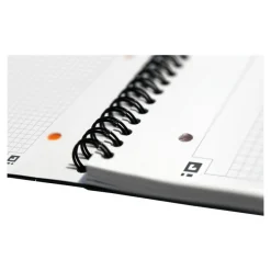 Oxford Notebook - Cahier à spirale A4 (21x29,7 cm) - 160 pages - petits carreaux (5x5 mm) - perforé
