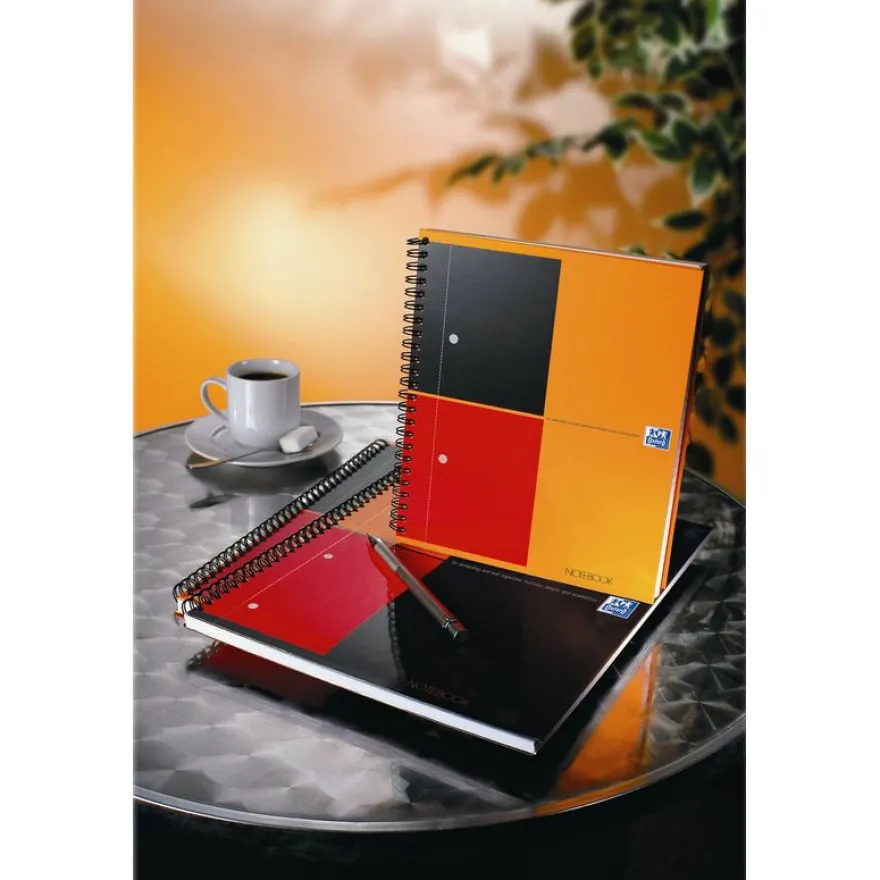 Oxford Notebook - Cahier à spirale A4 (21x29,7 cm) - 160 pages - petits carreaux (5x5 mm) - perforé