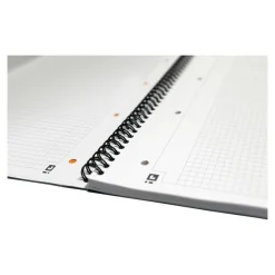 Oxford Notebook - Cahier à spirale A4 (21x29,7 cm) - 160 pages - petits carreaux (5x5 mm) - perforé