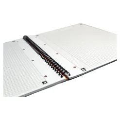 Oxford Notebook - Cahier à spirale A4 (21x29,7 cm) - 160 pages - petits carreaux (5x5 mm) - perforé