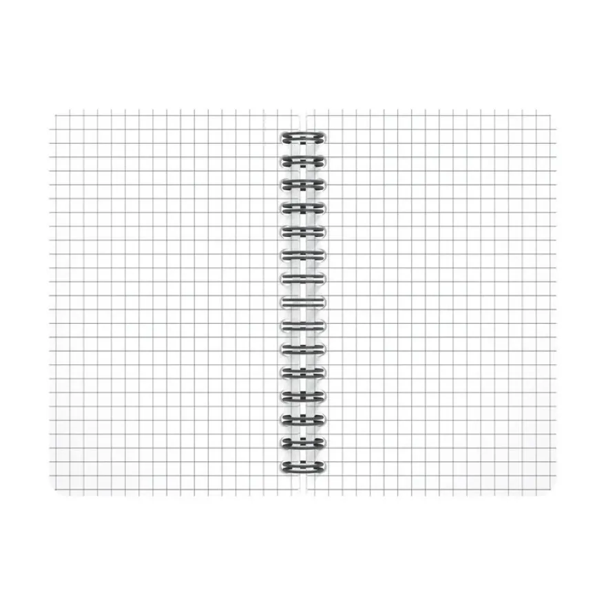 Oxford Office Essentials - Carnet à spirale 9 x 14 cm - 100 pages - petits carreaux (5x5 mm) - disponible dans différentes couleurs