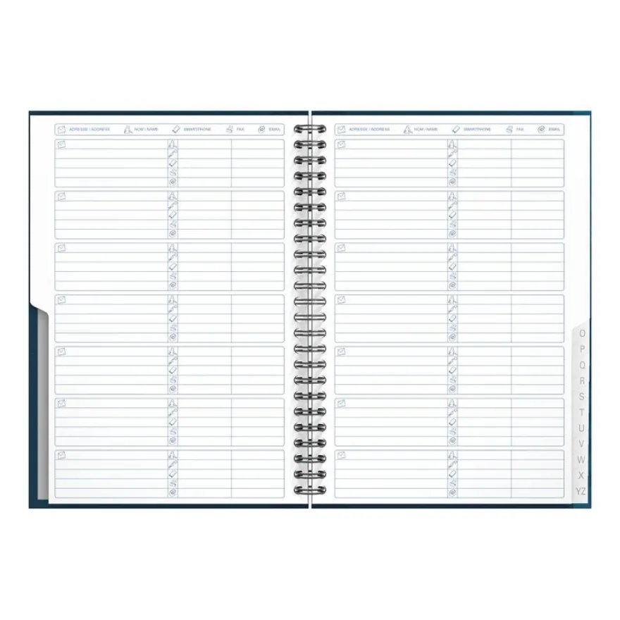 Oxford office essentials - Répertoire à spirale A5 - 144 pages - Disponible dans différentes couleurs